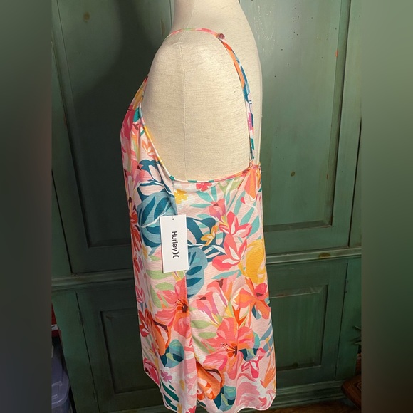 Hurley Floral Pop V-neck Slip Dress - Picture 4 of 10